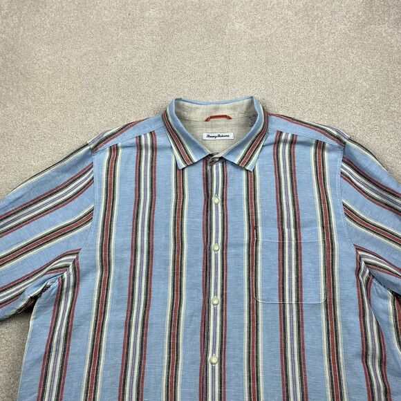 Tommy Bahama Cabana Stripe Linen Shirt Button Long Sleeve Shirt Men's Size XL - Picture 4 of 15